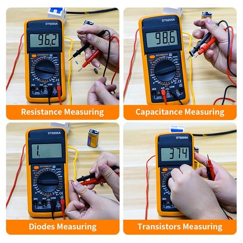 DT9205A Professional Digital Multimeter Handheld Automotive Tester Multimeter Manual Range AC DC Voltage Meter