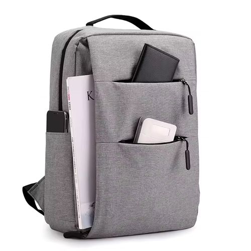 Mochilas de lazer de negócios de grande capacidade para homens à prova d'água zíper de poliéster esportes ao ar livre porta de carregamento USB cod