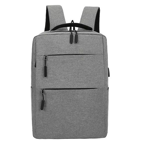 Mochilas de lazer de negócios de grande capacidade para homens à prova d'água zíper de poliéster esportes ao ar livre porta de carregamento USB cod