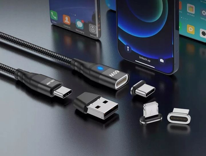 PD60W Fast Charging Magnetic 3-in-1 Cable (1 Meter)​