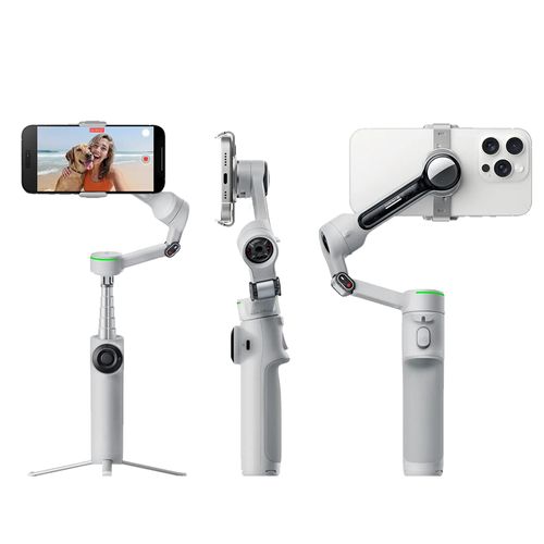 Insta360 Flow 2 Pro Gimbal móvel com rastreamento automático e estabilizador de 3 eixos para Android e iPhone