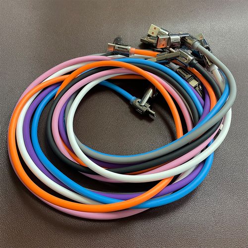 4 in 1 LED Multi USB Charging Cable 240W 30W 12W 3A Fast Charging Charger Cord with LED Light Flowing USB Type C Cable