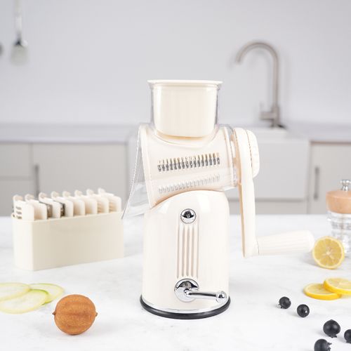 Rotary Cheese Grater 5 Drum Blades Manual Vegetable Slicer Walnuts Grinder Cheese Shredder Kitchen Vegetable Cheese Grater