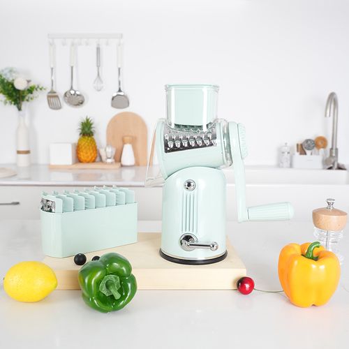 Rotary Cheese Grater 5 Drum Blades Manual Vegetable Slicer Walnuts Grinder Cheese Shredder Kitchen Vegetable Cheese Grater