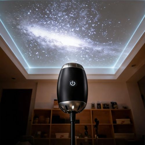 USB Star Projector Night Light, Portable LED Interior Car Lights, Adjustable Romantic Ambient Lighting for Bedroom Ceiling Party, CE Certified, Black, Galaxy