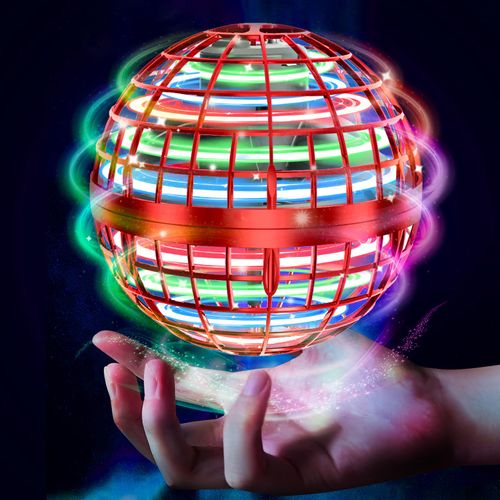 2026 Flying Orb Ball Toy, Hand Controlled Boomerang Hover Ball, LED Flying Spinner Drone, USB Rechargeable Indoor Outdoor Toy, Birthday Gift for 6 7 8 9 10+ Year Old Kids TikTok Trending Toy