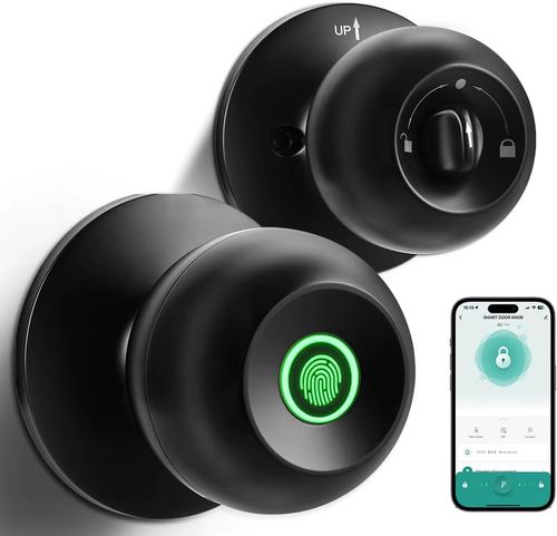 Fingerprint Door Lock, Smart Fingerprint Door Knob With Lock, Keyless Door Lock With App Control & Key