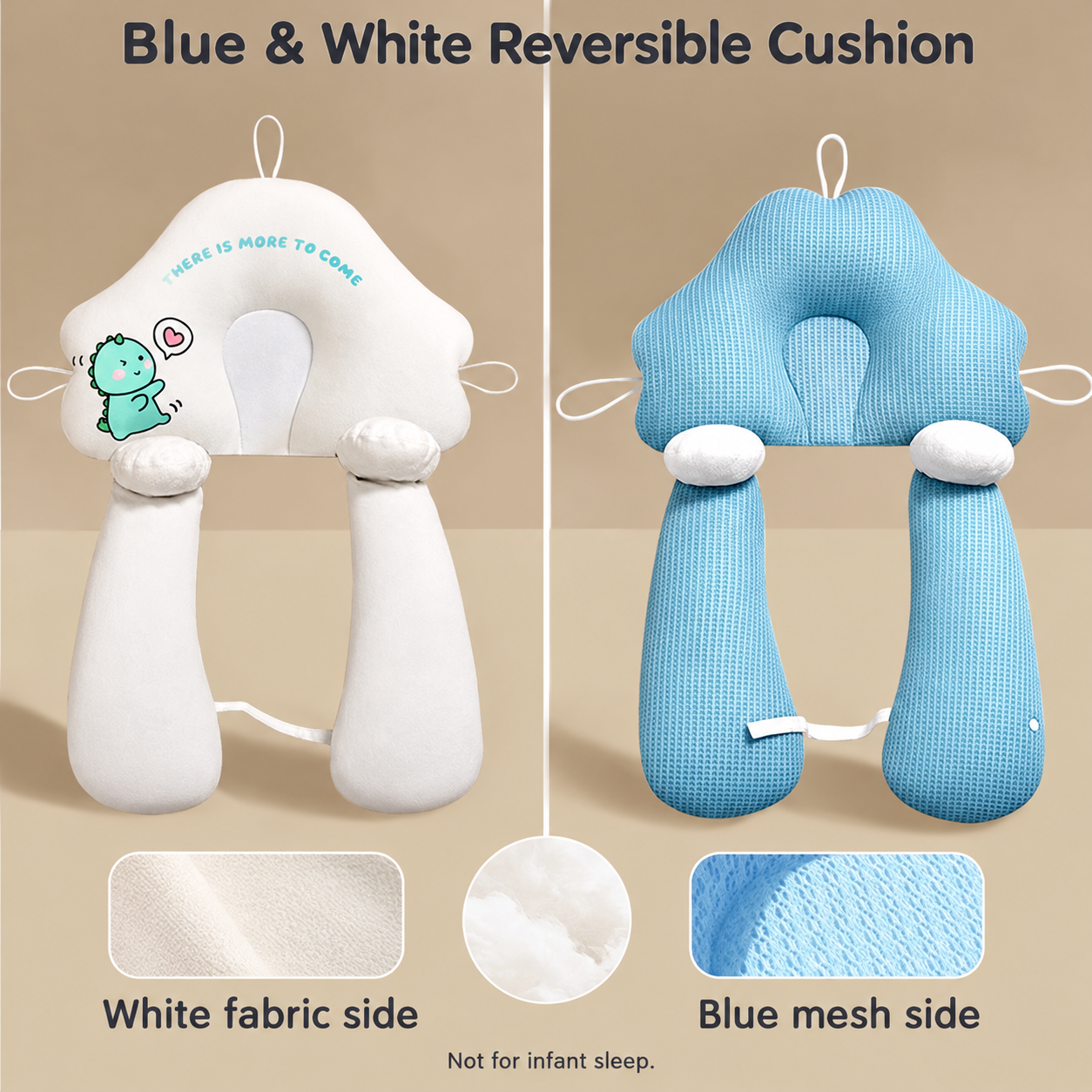 Blue and White Reversible Design