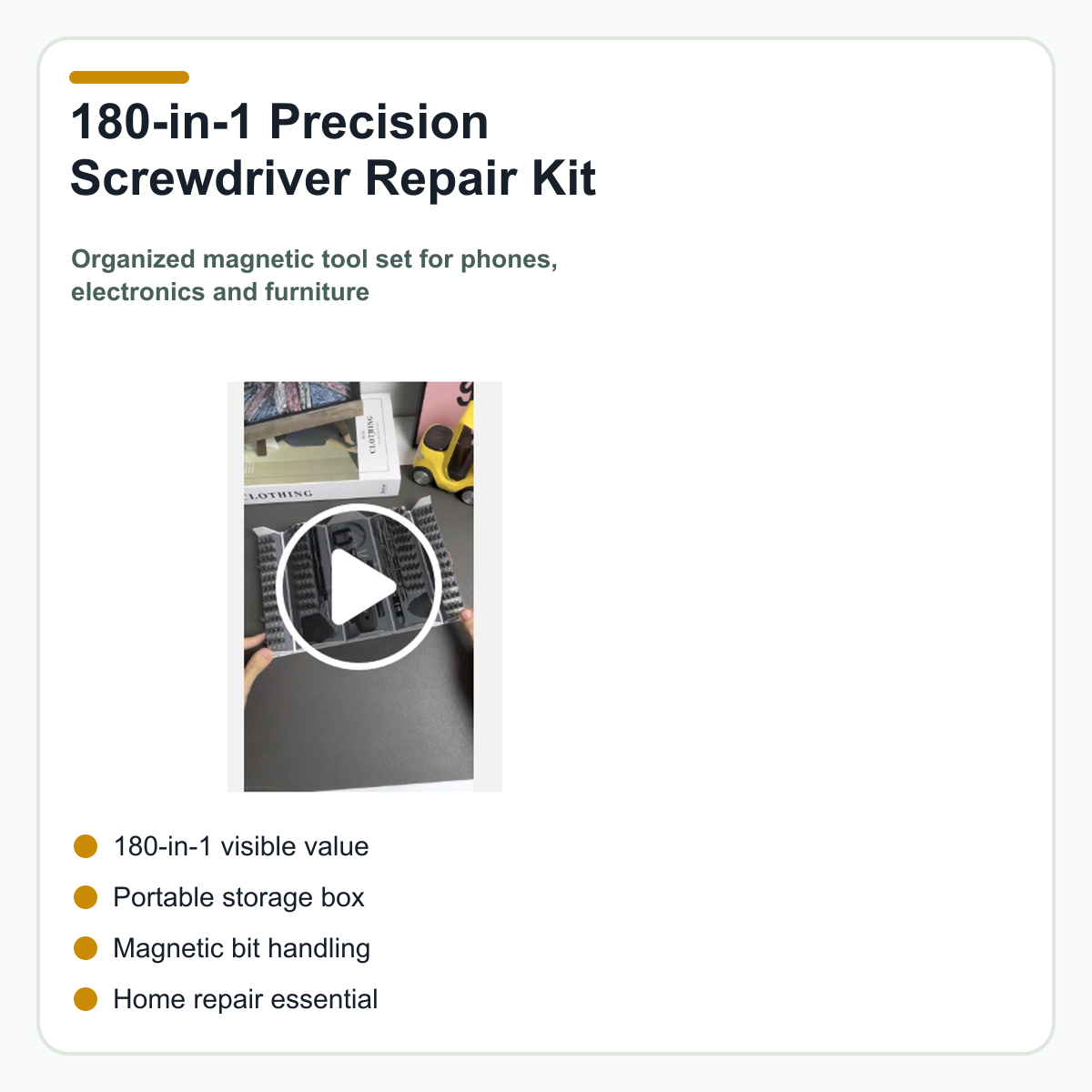 180-in-1 Precision Screwdriver Repair Kit detail 5