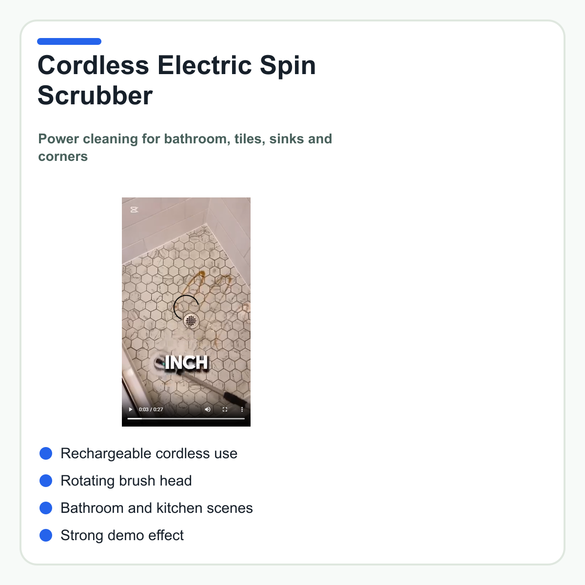 Cordless Electric Spin Scrubber Cleaning Brush detail 4