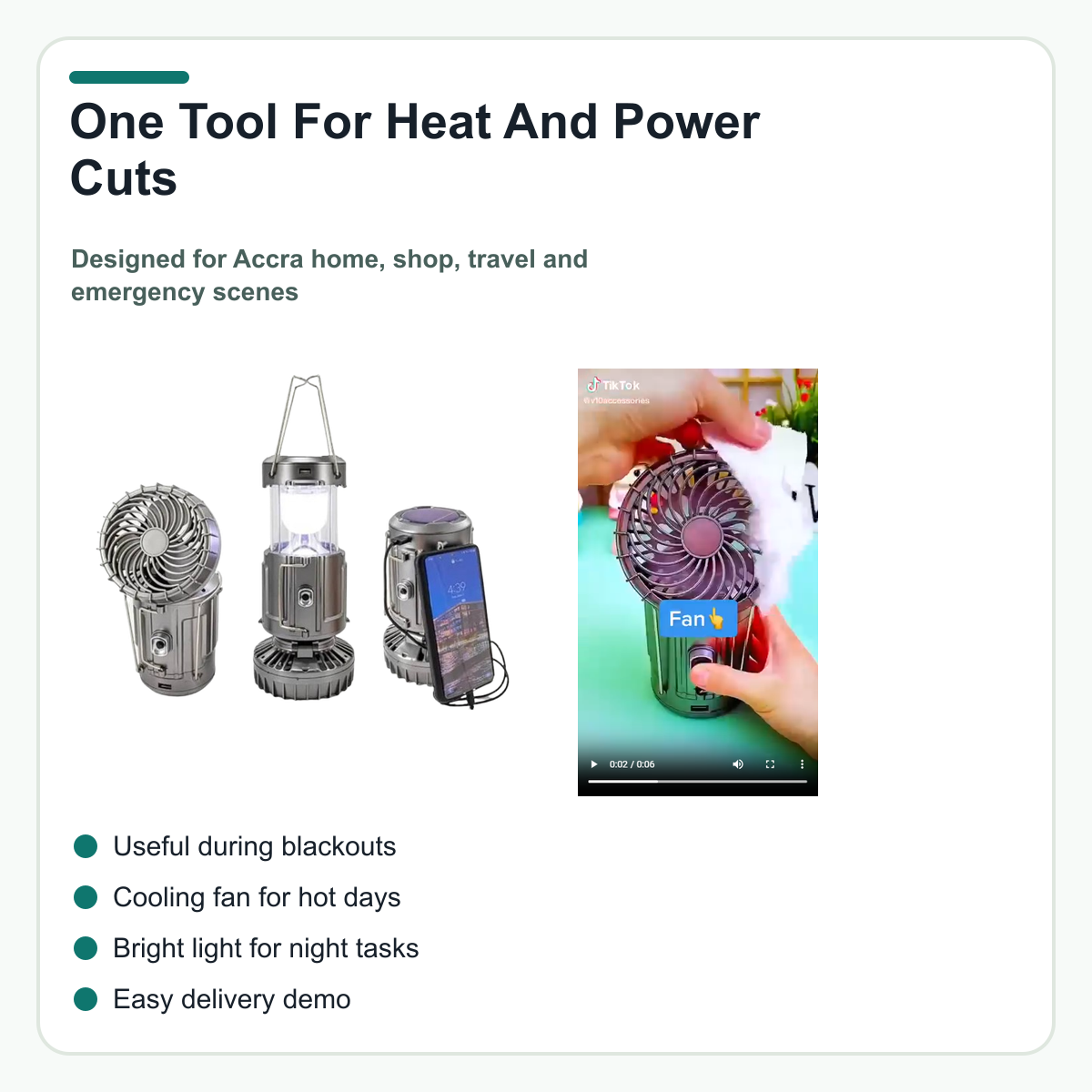 3-in-1 Solar Lantern Fan Power Bank detail 3