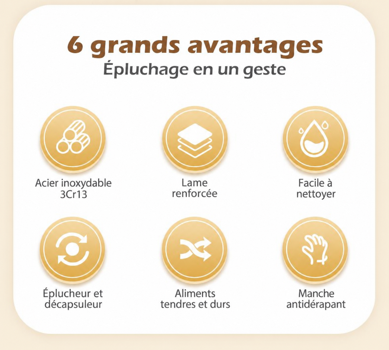 Lot de 2 éplucheurs en acier inoxydable à manche en bois avec décapsuleur – visuel 2