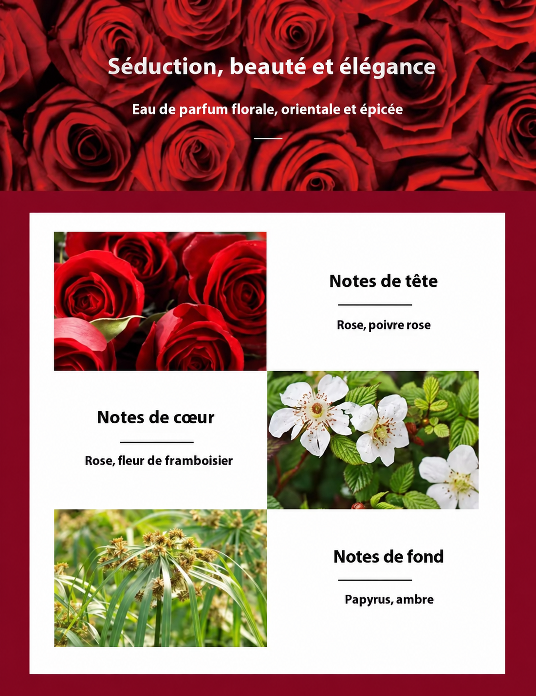 Parfum Rose de Minuit – flacon décoratif en forme de rose, 50 ml – visuel 6