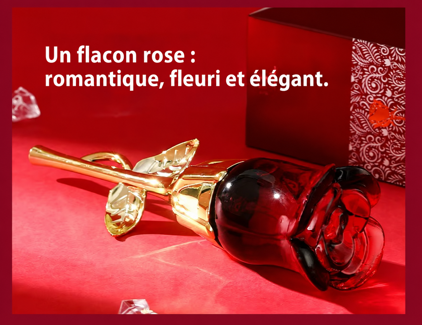 Parfum Rose de Minuit – flacon décoratif en forme de rose, 50 ml – visuel 10