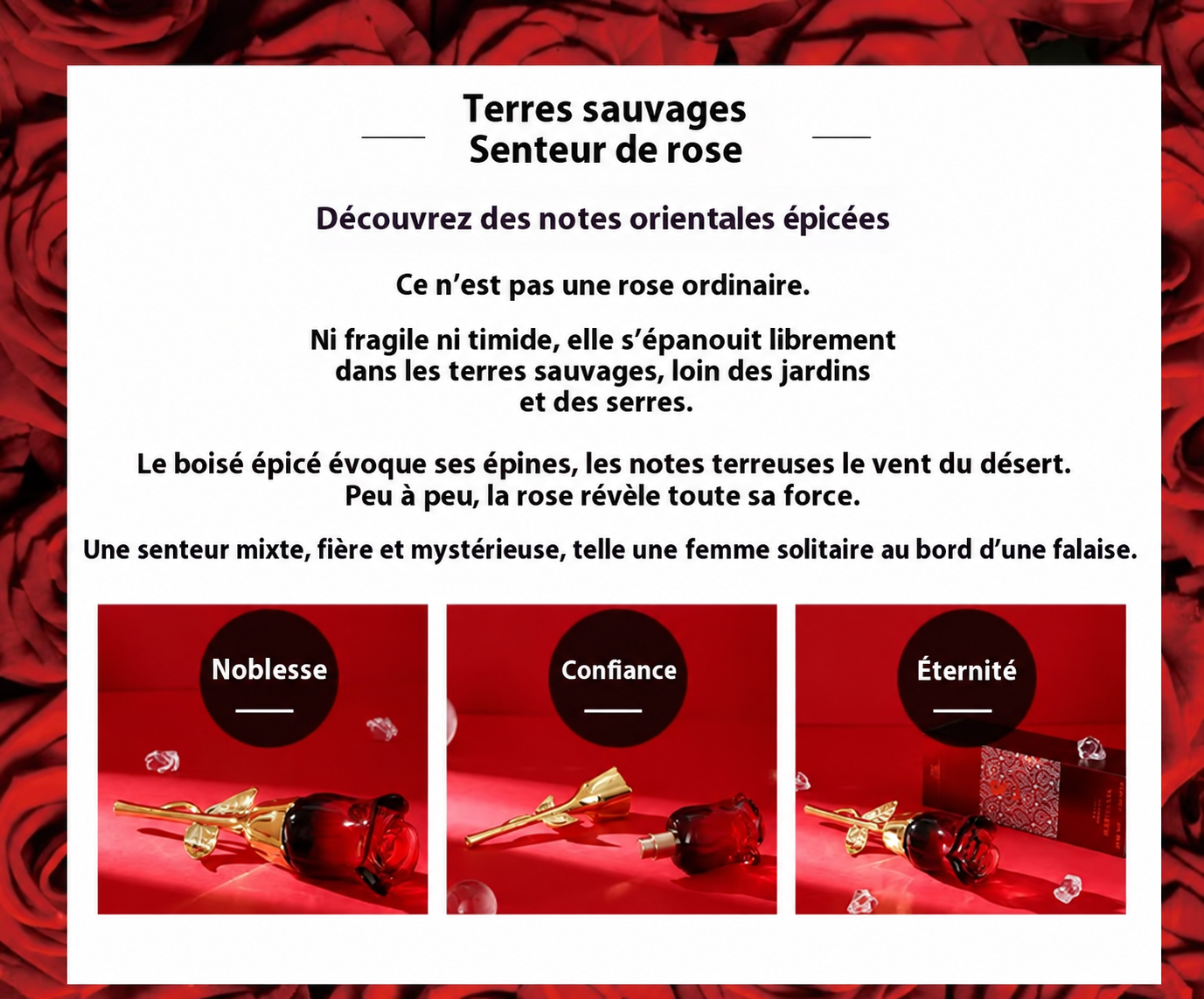 Parfum Rose de Minuit – flacon décoratif en forme de rose, 50 ml – visuel 4
