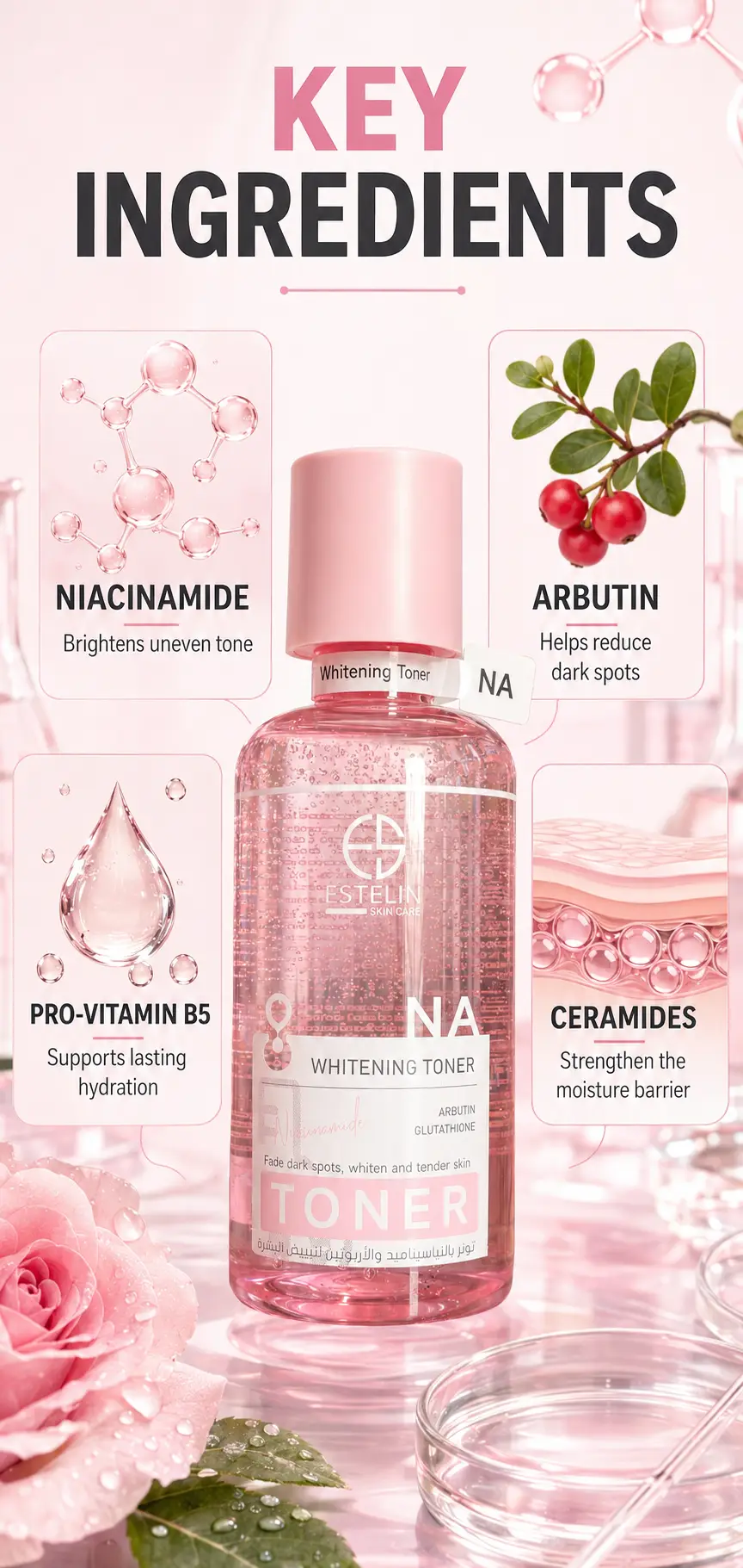 ESTELIN Niacinamide Whitening Toner 400ml detail 3