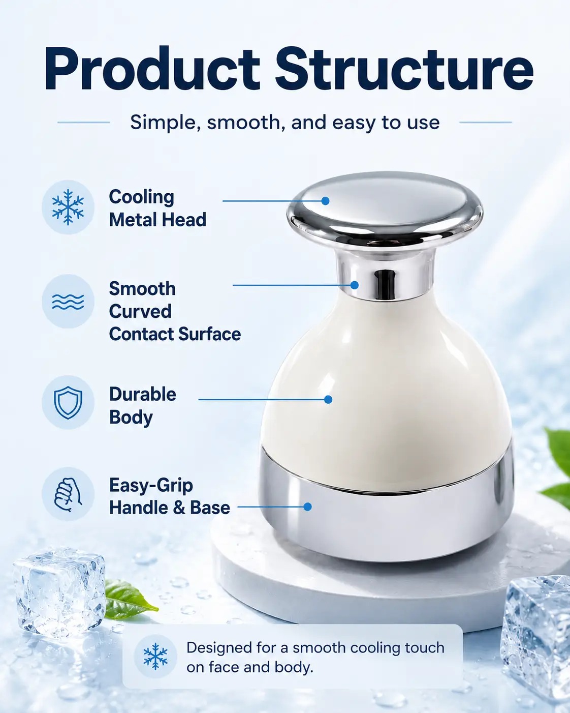 Mini Ice Cooling Facial Massager detail 4