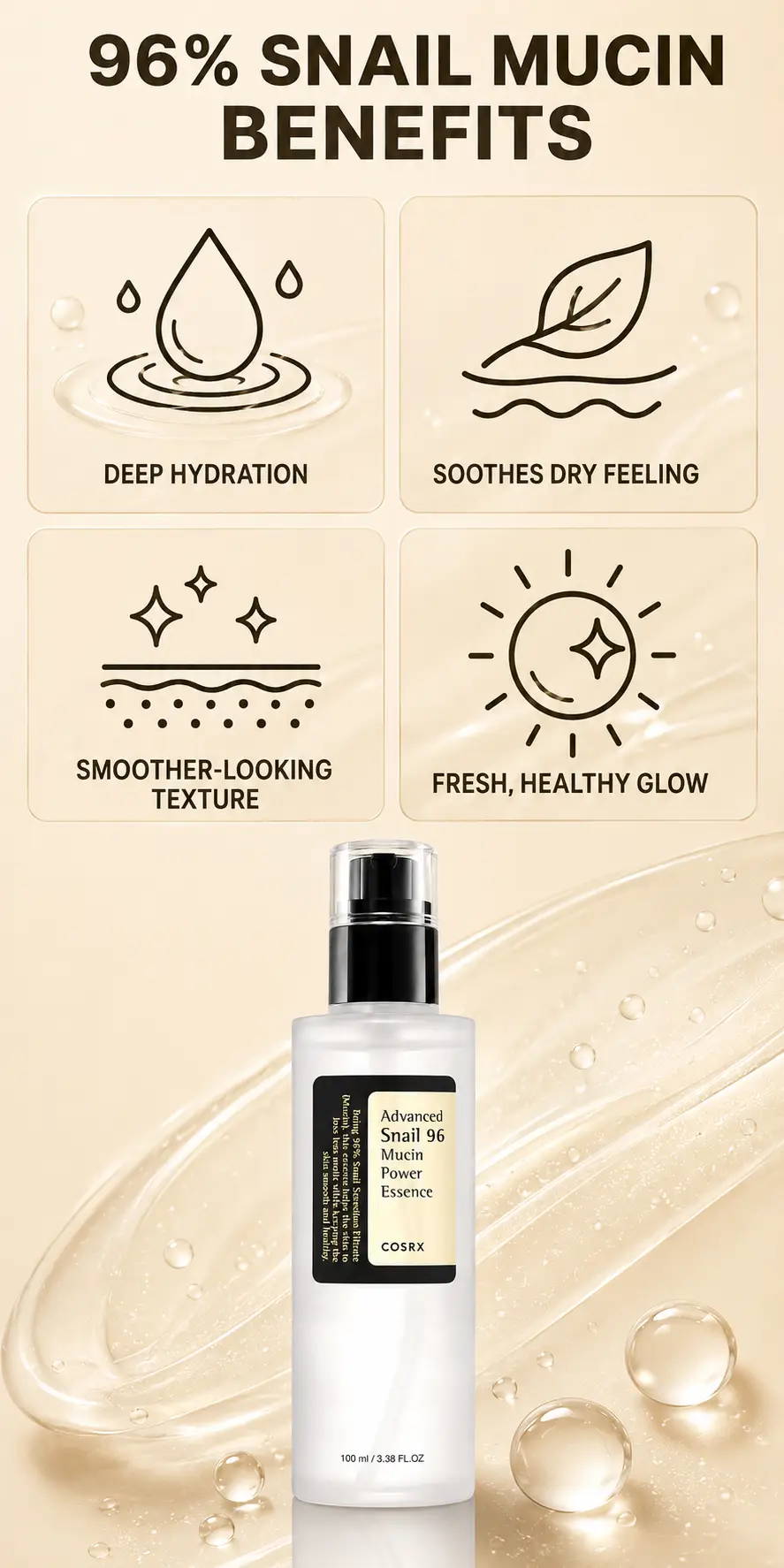 COSRX Advanced Snail 96 Mucin Power Essence 100ml detail 2