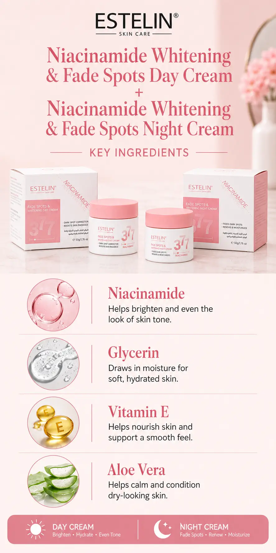 ESTELIN Niacinamide Whitening & Fade Spots Day Cream detail 3