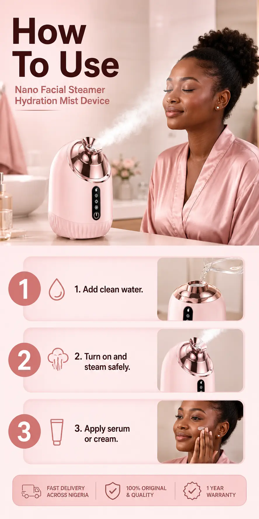 Nano Steam Facial Steamer detail 4