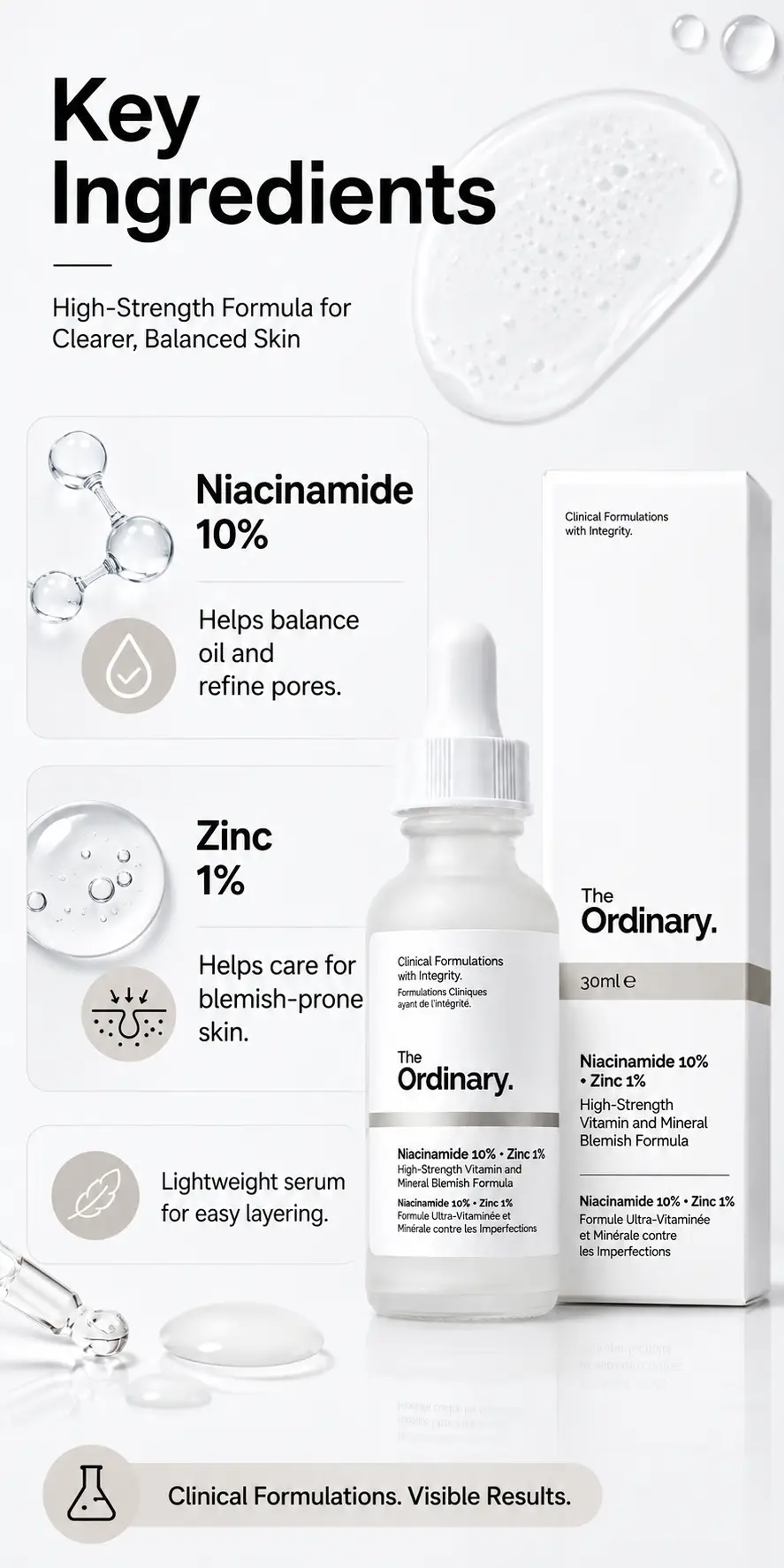 The Ordinary Niacinamide 10% + Zinc 1% Oil Control Serum 30ml detail 3