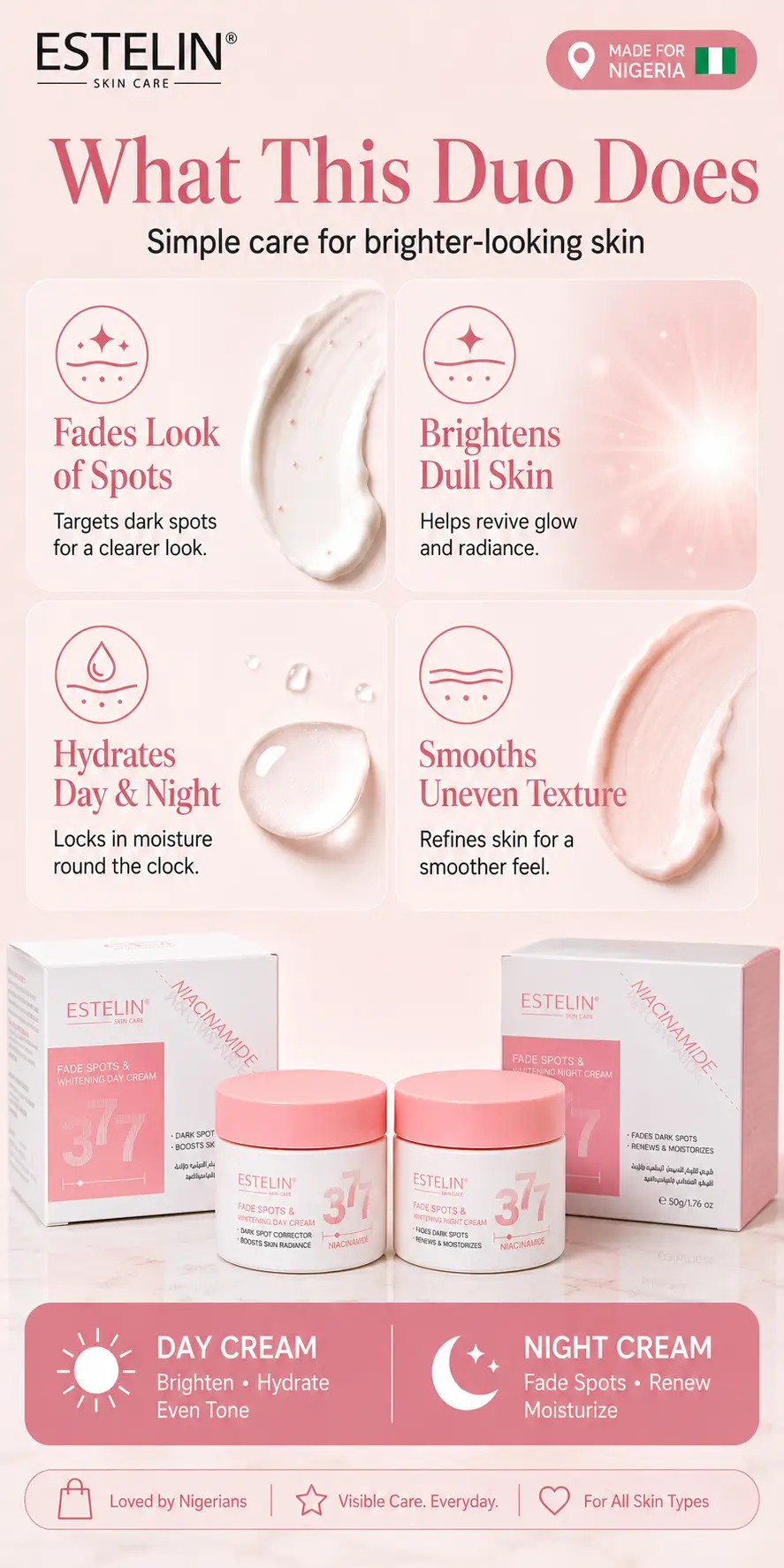 ESTELIN Niacinamide Whitening & Fade Spots Day Cream detail 2