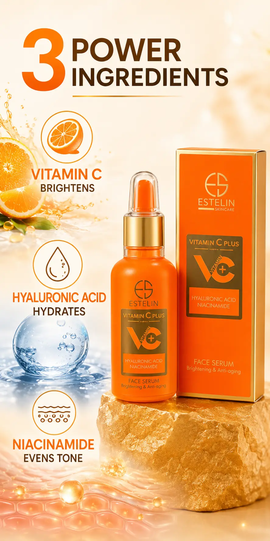 ESTELIN Vitamin C Plus Brightening & Anti-Aging Face Serum 50ml detail 4