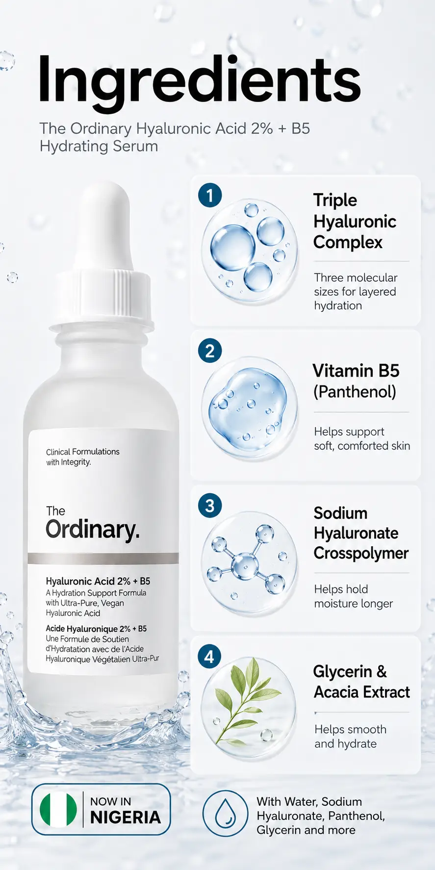 The Ordinary Hyaluronic Acid 2% + B5 Hydrating Serum with Ceramides 30ml detail 3