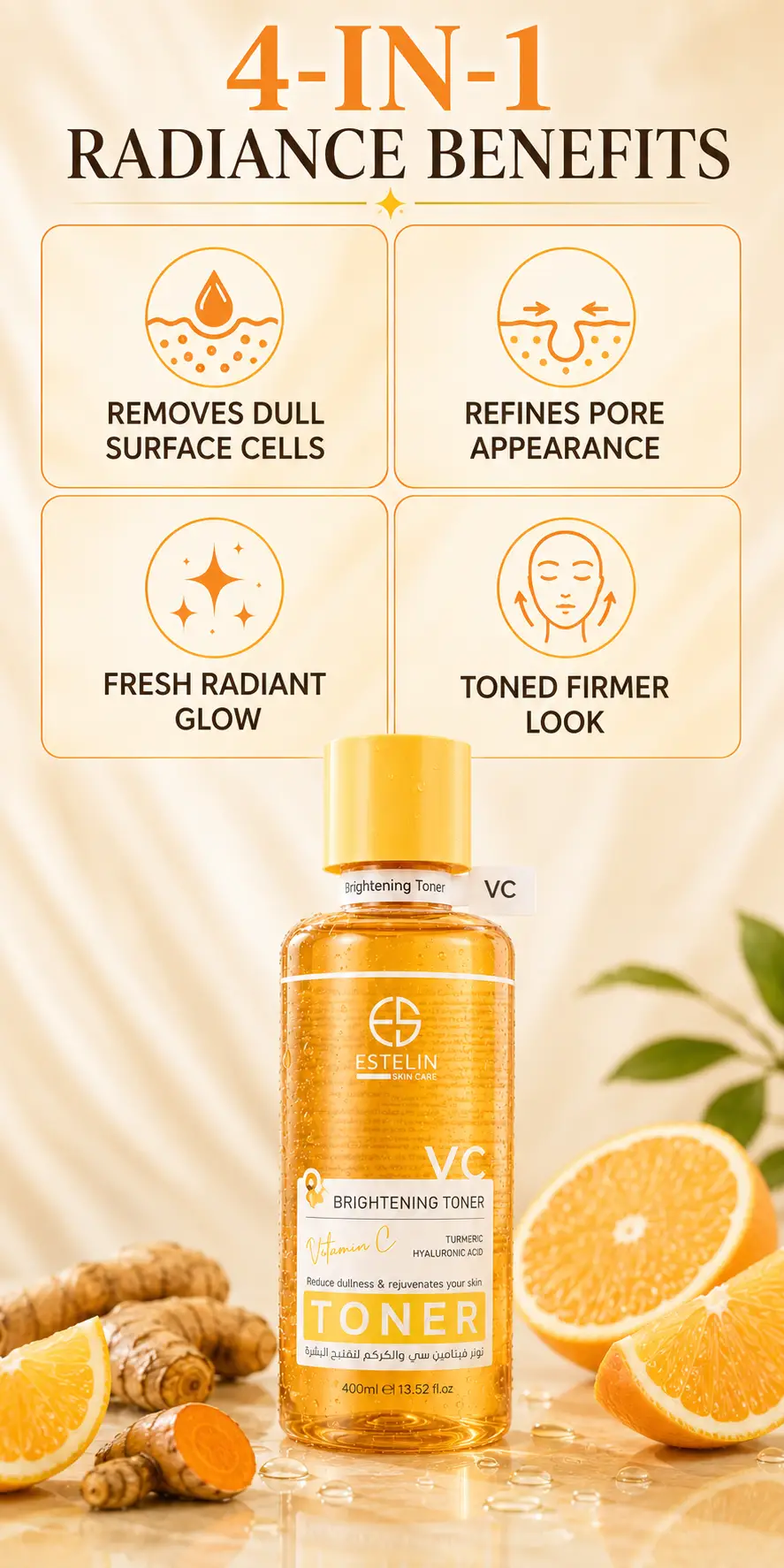ESTELIN Vitamin C Brightening Toner 400ml detail 2