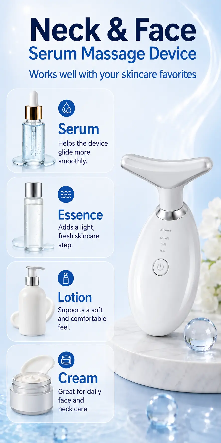 Neck & Face Serum Massage Device detail 3
