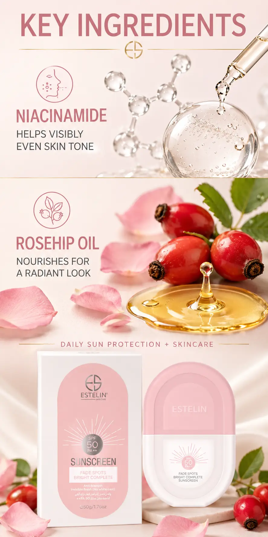 ESTELIN Fade Spots Bright Complete Sunscreen Spf50 detail 3