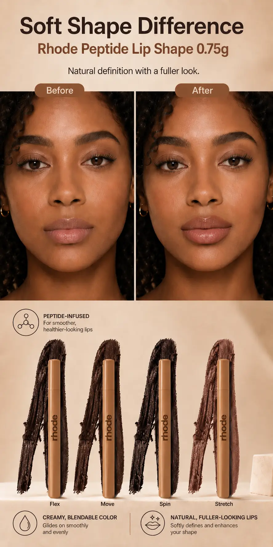 Rhode Peptide Lip Shape 0.75g detail 5