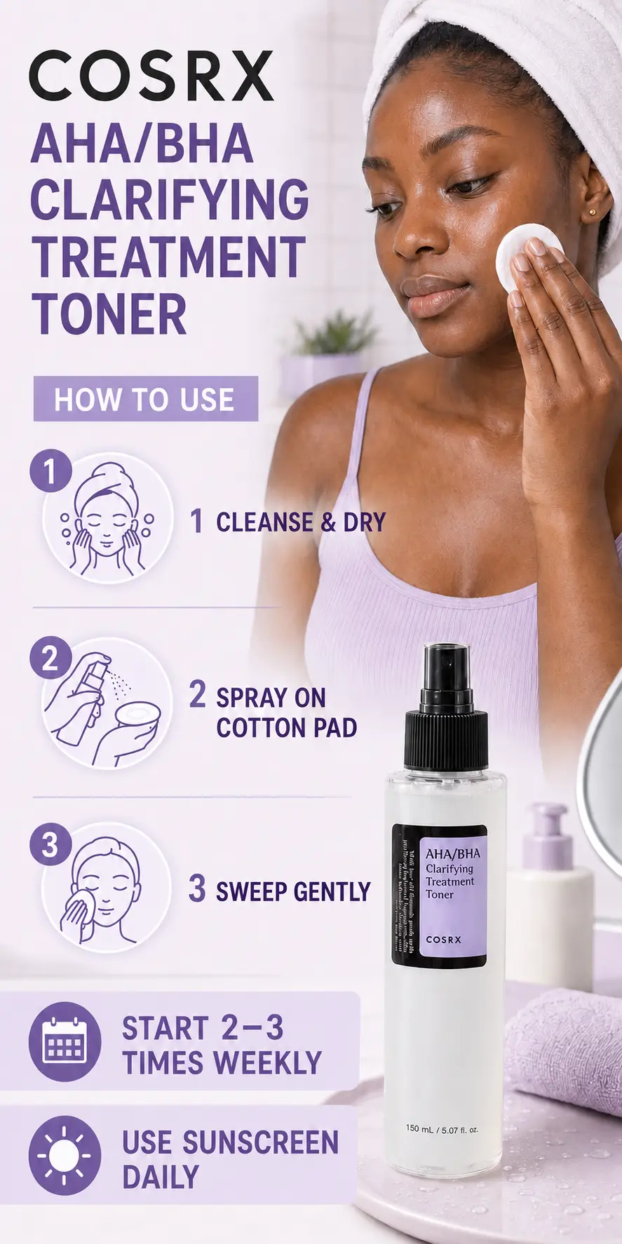 COSRX AHA/BHA Clarifying Treatment Toner 150ml detail 4