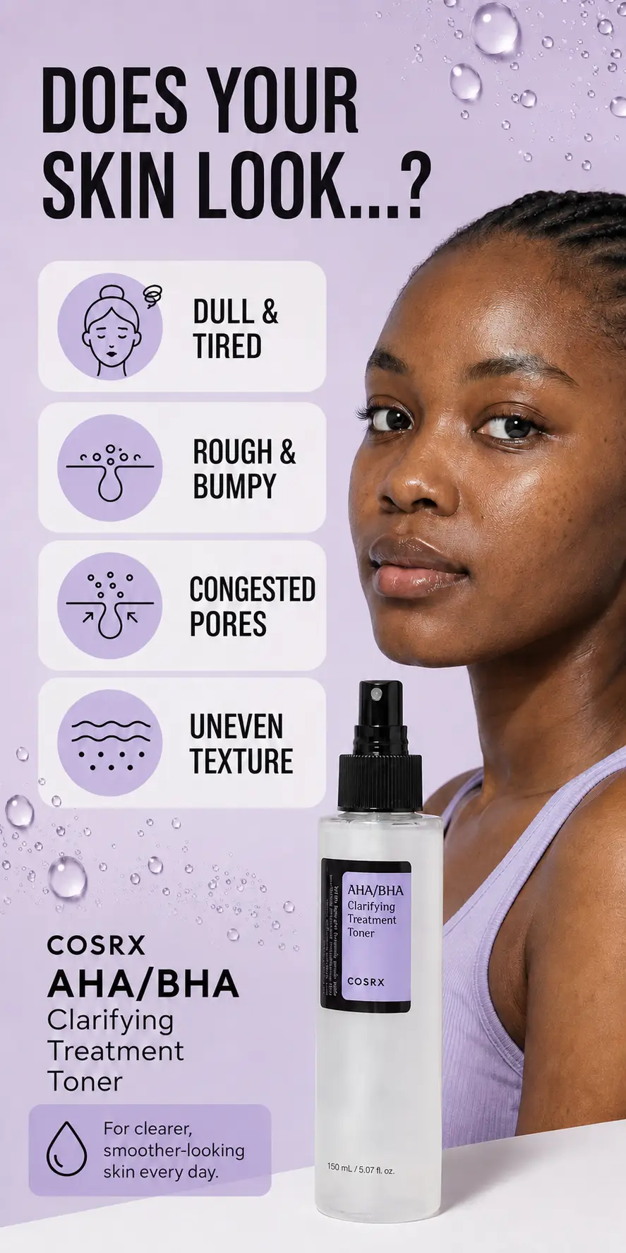 COSRX AHA/BHA Clarifying Treatment Toner 150ml detail 1