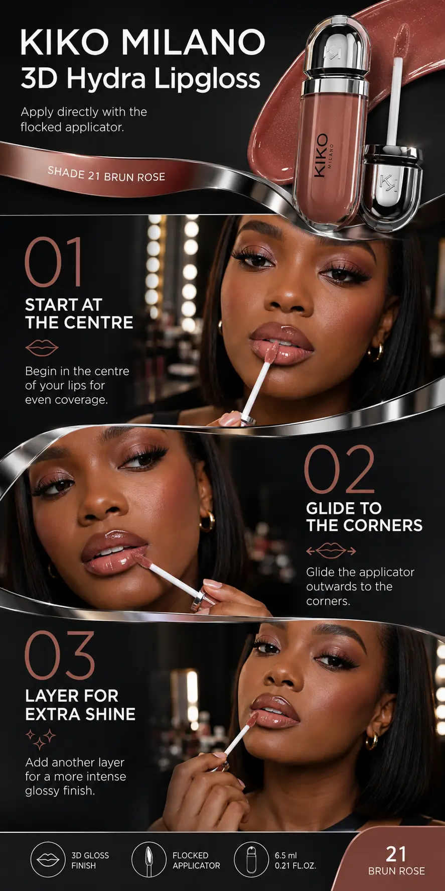 KIKO Milano 3D Hydra Lipgloss 6.5ml detail 4