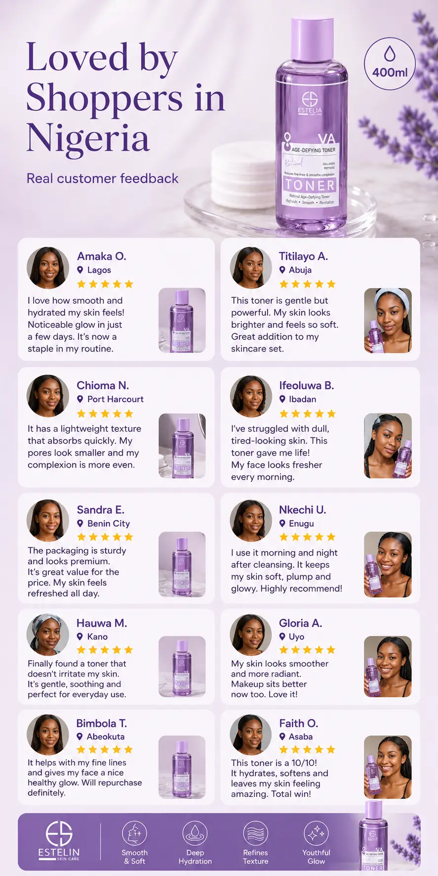 ESTELIN Retinol Age-Defying Toner 400ml detail 6