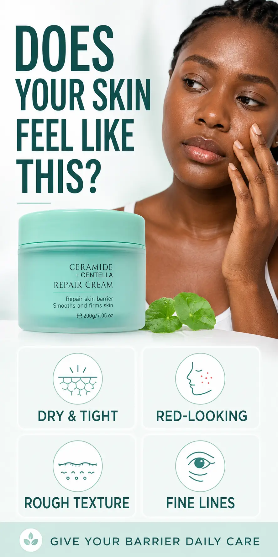 ESTELIN Ceramide & Centella Asiatica Repairing Cream 200g detail 1