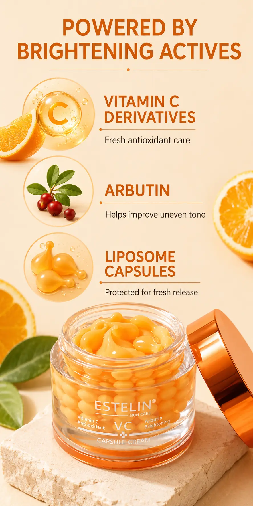 ESTELIN Vitamin C & Arbutin Brightening Capsule Cream 60g detail 3