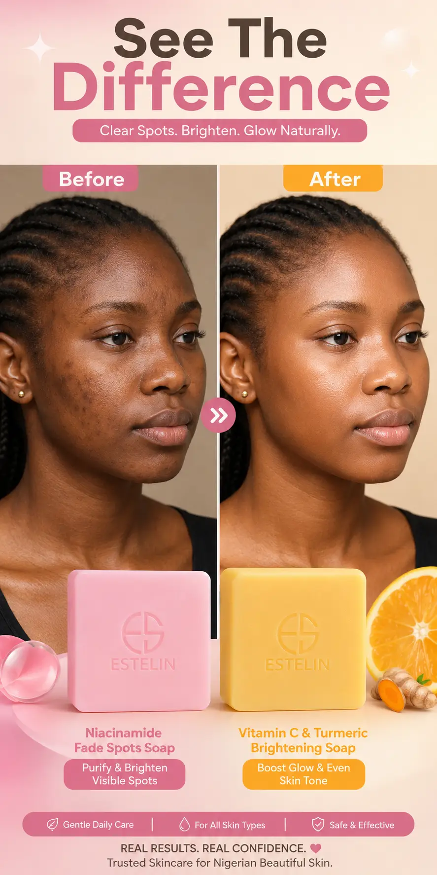 ESTELIN Vitamin C & Turmeric Brightening Soap detail 5