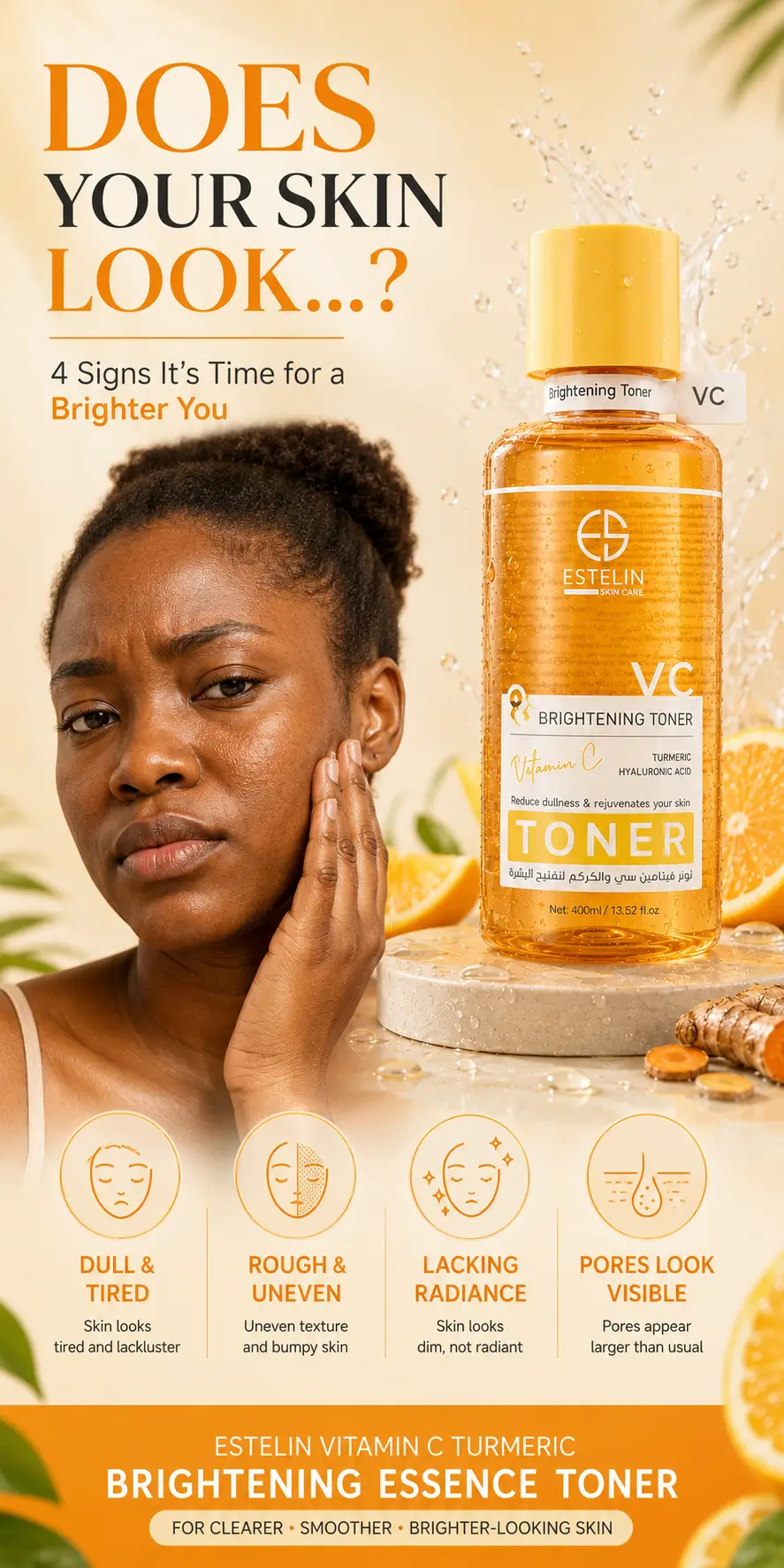 ESTELIN Vitamin C Brightening Toner 400ml detail 1