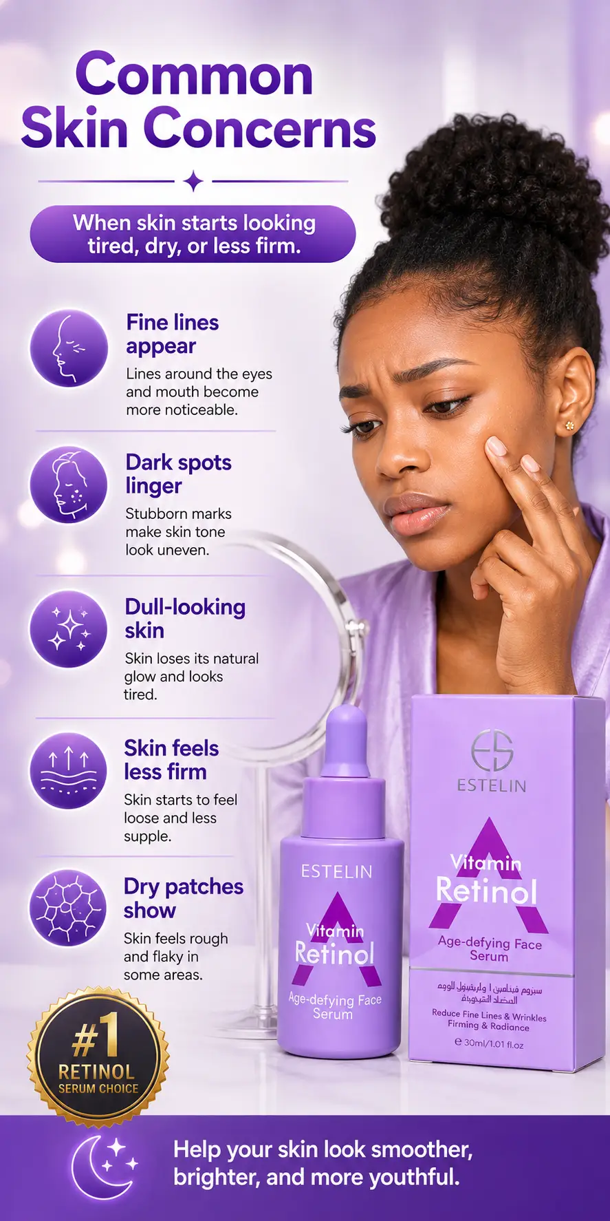 ESTELIN Vitamin A Retinol Anti-Aging Face Serum 30ml detail 1
