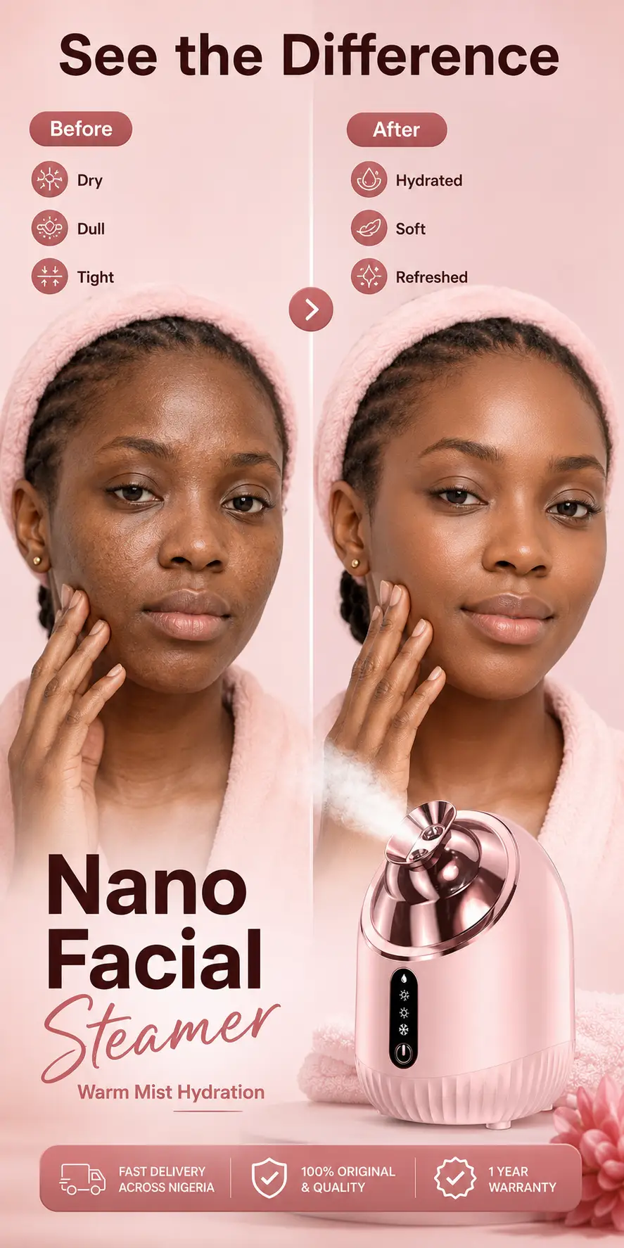 Nano Steam Facial Steamer detail 5