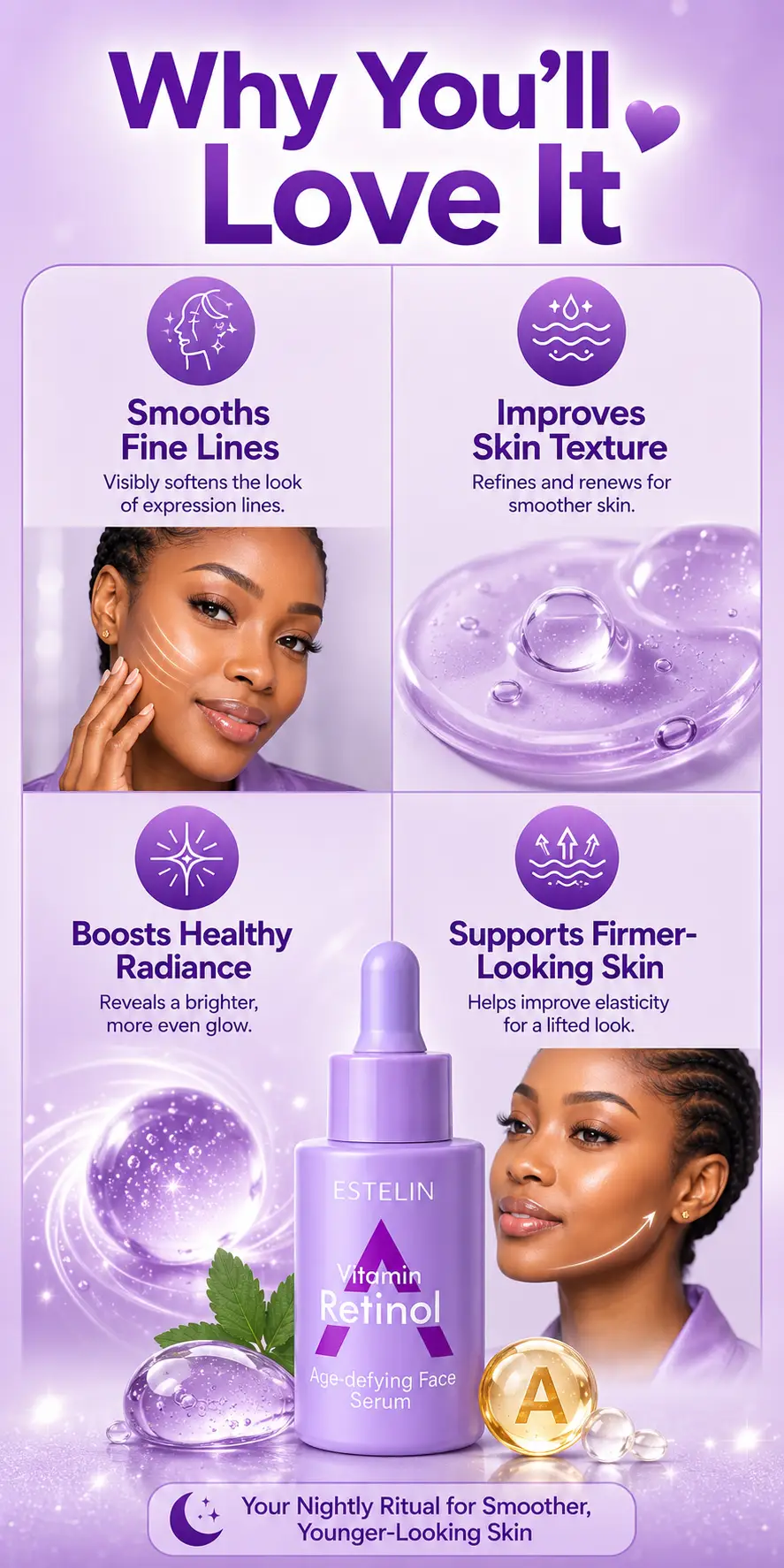 ESTELIN Vitamin A Retinol Anti-Aging Face Serum 30ml detail 2