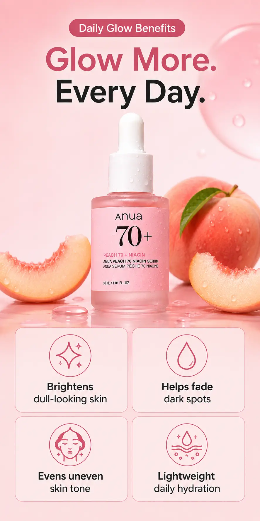 Anua Peach 70% Niacinamide Serum 30ml detail 2