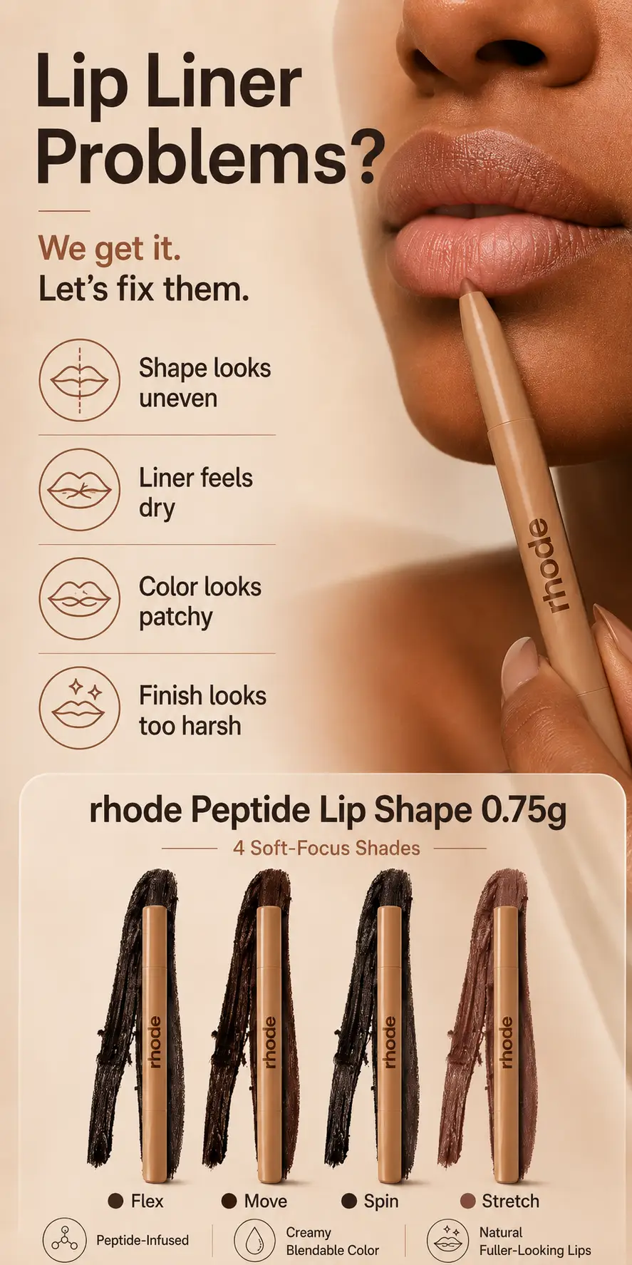Rhode Peptide Lip Shape 0.75g detail 1