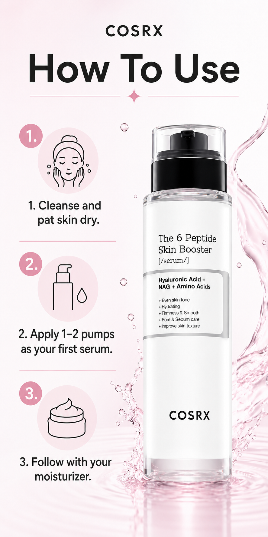 COSRX The 6 Peptide Skin Booster Serum 150ml detail 5
