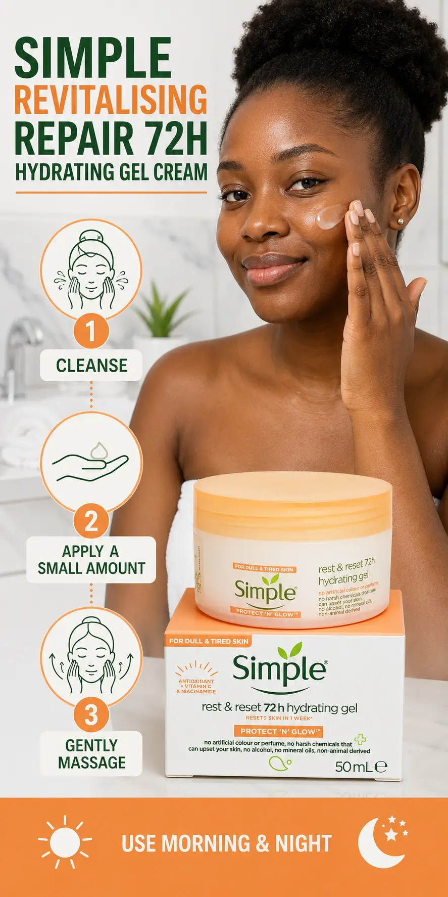 Simple Rest & Reset 72H Hydrating Gel 50ml detail 4