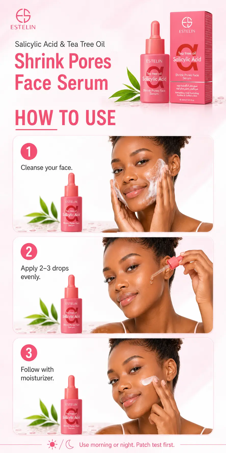 ESTELIN Salicylic Acid & Tea Tree Oil Shrink Pores Face Serum 30ml detail 5