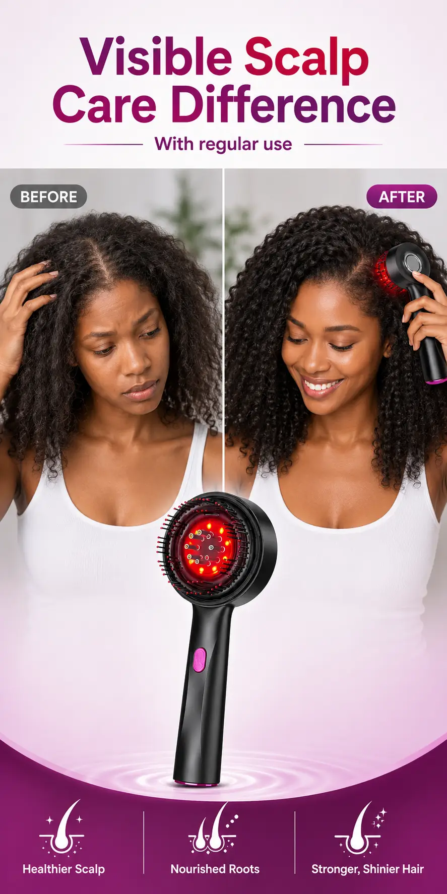 Red Light Scalp Massage Comb for Hair Growth & Anti-Hair Loss detail 5