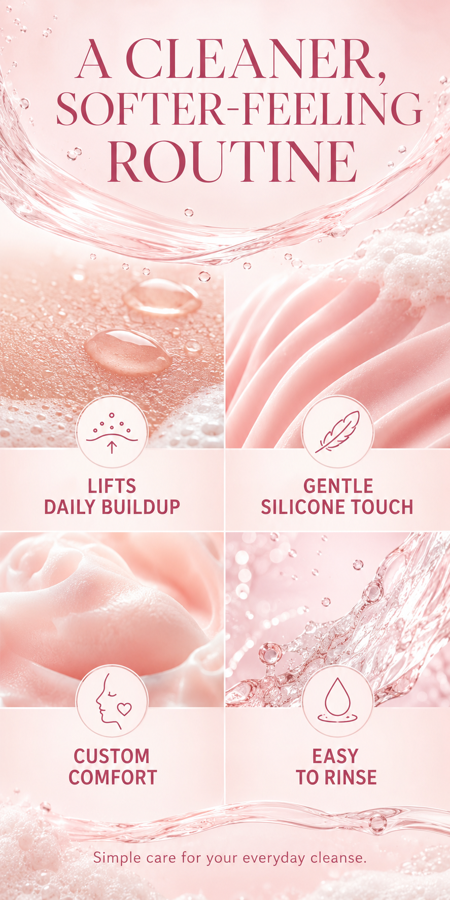 Ultrasonic Silicone Facial Cleansing Brush with Deep Cleansing Vibration Massage detail 2